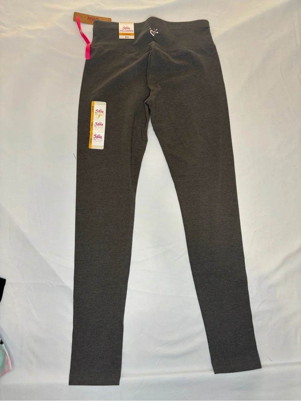 Lot of 3 Justice Girls' Tie-Dye, Black & Gray Leggings Size L 12/14 New